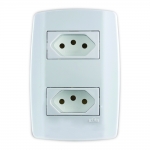 CONJ. 2 TOM. 10A 250V SLIM MONOBLOCO 80120