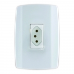 CONJ. 1 TOM. 10A 250V VERTICAL SLIM - 80140