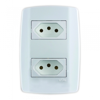 CONJ. 2 TOMADAS 20A 250V SLIM MONOBLOCO 80121